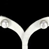 13.80 Ct. Good Natural White Pearl Silver Earring Unheated Thailand