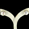 12.42 Ct. Cute Natural White Pearl Silver Earrings Unheated Thailand