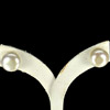 Unheated 12.88 Ct. Natural White Pearl Silver Earring