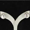 14.51 Ct. Good Natural White Pearl Silver Earrings