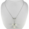 6.59 G. Natural White Pearl Real 925 Sterling Silver Necklace Length 20 Inch.