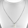 4.05 G. Natural White Pearl Sterling Silver Jewelry Necklace Length 18 Inch.