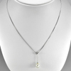 4.15 G. Natural White Pearl Sterling Silver Necklace Length 18 Inch.