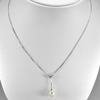 4.14 G. Beauty Natural White Pearl Sterling Silver Necklace Length 18 Inch.