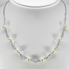 12.26 G. Natural White Pearl Real 925 Sterling Silver Necklace Length 16 Inch.