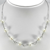12.35 G. Length 16 Inch.Natural White Pearl 925 Sterling Silver Jewelry Necklace