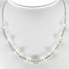 12.34 G. Natural White Pearl Real 925 Sterling Silver Necklace Length 16 Inch.