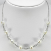 12.37 G. Natural White Pearl Real 925 Sterling Silver Necklace Length 18 Inch.