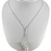 Length 22 Inch. 6.74 G. Natural Pink Pearl Real 925 Sterling Silver Necklace