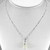 3.70 G. Natural White Pearl Sterling Silver Jewelry Necklace Length 20 Inch.