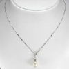 Length 18 Inch. 3.71 G. Gorgeous Natural White Pearl Sterling Silver Necklace