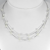8.74 G. Lovely Sterling Silver Natural White Pearl Necklace Length 16 Inch.
