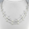 Length 16 Inch. 8.76 G. 925 Sterling Silver Necklace  Natural White Pearl