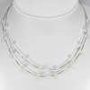 Length 16 Inch. 8.72 G. Nice Natural White Pearl Sterling Silver Necklace