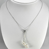 Length 20 Inch. 6.50 G. Natural White Pearl Real 925 Sterling Silver Necklace