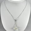 6.59 G. Wonderful Natural White Pearl Sterling Silver Necklace Length 22 Inch.