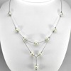 Natural White Pearl 12.46 G.925 Sterling Silver Jewelry Necklace Length 20 Inch.