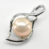2.45 G. Charming Natural Peach Pearl Rhodium Silver Plated Pendant 2.45 G. Charming Natural Peach Pearl Rhodium Silver Plated Pendant