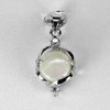 Alluring 2.89 G. Natural White Pearl Rhodium Silver Plated Pendent