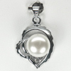 Beautiful 3.23 G. Natural White Pearl Rhodium Silver Plated Pendant Beautiful 3.23 G. Natural White Pearl Rhodium Silver Plated Pendant