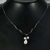 4.99 G. Beautiful Natural White Pearl Sterling Silver Necklace Length 10 Inch.