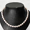 Natural Peach Pink Pearl 196.37 Ct. Fancy Cabochon Beads Strand Length16.5 Inch.