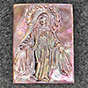 Natural Multi Color Seashell Pearl 3.40 Ct. Woman Carving Shape 16 x 12 Mm Gemstone From Thailand
