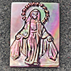 Natural Multi Color Seashell Pearl 3.50 Ct. Woman Carving Shape 16 x 12 Mm Gemstone From Thailand