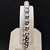 Bracelet Jewelry Multi Color Natural Pearl 12.66G. 952 Sterling Silver Magnet Set  Length 6.5 Inch.