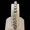 Bracelet Jewelry Multi Color Natural Pearl 12.67G. 952 Sterling Silver Magnet Set  Length 6.5 Inch.