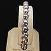 Bracelet Jewelry Multi Color Natural Pearl 12.04G. 952 Sterling Silver Magnet Set  Length 6.5 Inch.
