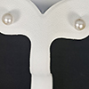 Natural White Pearl 6 Mm With Platinum Jewelry Earring 1.0 Grams