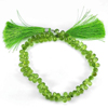 91.65 Ct. Briolette 7 x 4.6 Mm. Natural Gems Green Peridot Beads Length 9 Inch