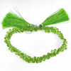 95.25 Ct. Natural Gems Green Peridot Beads Length 9 Inch Briolette 6.8 x 4.6 Mm.