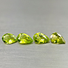 Natural Green Peridot 2.69 Ct. 4 Pcs. Pear Shape 7.8 x 4.8 Mm Gemstone Pakistan