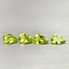 Natural Green Peridot 2.60 Ct. 4 Pcs. Pear Shape 7.9 x 4.8 Mm Gemstone Pakistan
