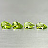 Natural Green Peridot 2.42 Ct. 4 Pcs. Pear Shape 7.9 x 4.7 Mm Gemstone Pakistan