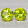Natural Green Peridot 1.81 Ct. 2 Pcs Round Shape 5.9 Mm Gemstone From Pakistan