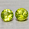 Natural Green Peridot 1.49 Ct. 2 Pcs Round Shape 5.8 Mm Gemstone From Pakistan
