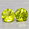 Natural Green Peridot 1.14 Ct. 2 Pcs Round Shape 5.1 Mm Gemstone From Pakistan