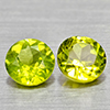 Natural Green Peridot 1.12 Ct. 2 Pcs Round Shape 5.1 Mm Gemstone From Pakistan