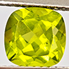 Natural Green Peridot 1.72 Ct. Cushion Shape 7.2 Mm Gemstone From Pakistan
