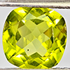 Natural Green Peridot 1.41 Ct. Cushion Shape 7.1 Mm Gemstone From Pakistan