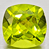 Natural Green Peridot 1.63 Ct. Cushion Shape 7 x 6.9 Mm Gemstone From Pakistan