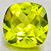 Natural Green Peridot 1.30 Ct. Cushion Shape 7 x 6.9 Mm Gemstone From Pakistan