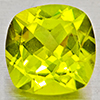 Natural Green Peridot 1.57 Ct. Cushion Shape 7.2 Mm Gemstone From Pakistan