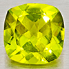 Natural Green Peridot 1.59 Ct. Cushion Shape 7.2 Mm Gemstone From Pakistan