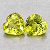Natural Green Peridot 1.00 Ct. 2 Pcs Heart Shape 5.1 x 5.1 Mm Gemstones