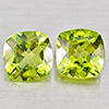 Natural Green Peridot 1.78 Ct. 2 Pcs Cushion Shape Gemstones from Pakistan
