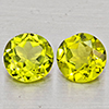 Natural Green Peridot 1.62 Ct. 2 Pcs Round Shape 5.8 Mm Gemstones from Pakistan